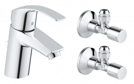 Смеситель для раковины Grohe Eurosmart с угл. вент. 23588000